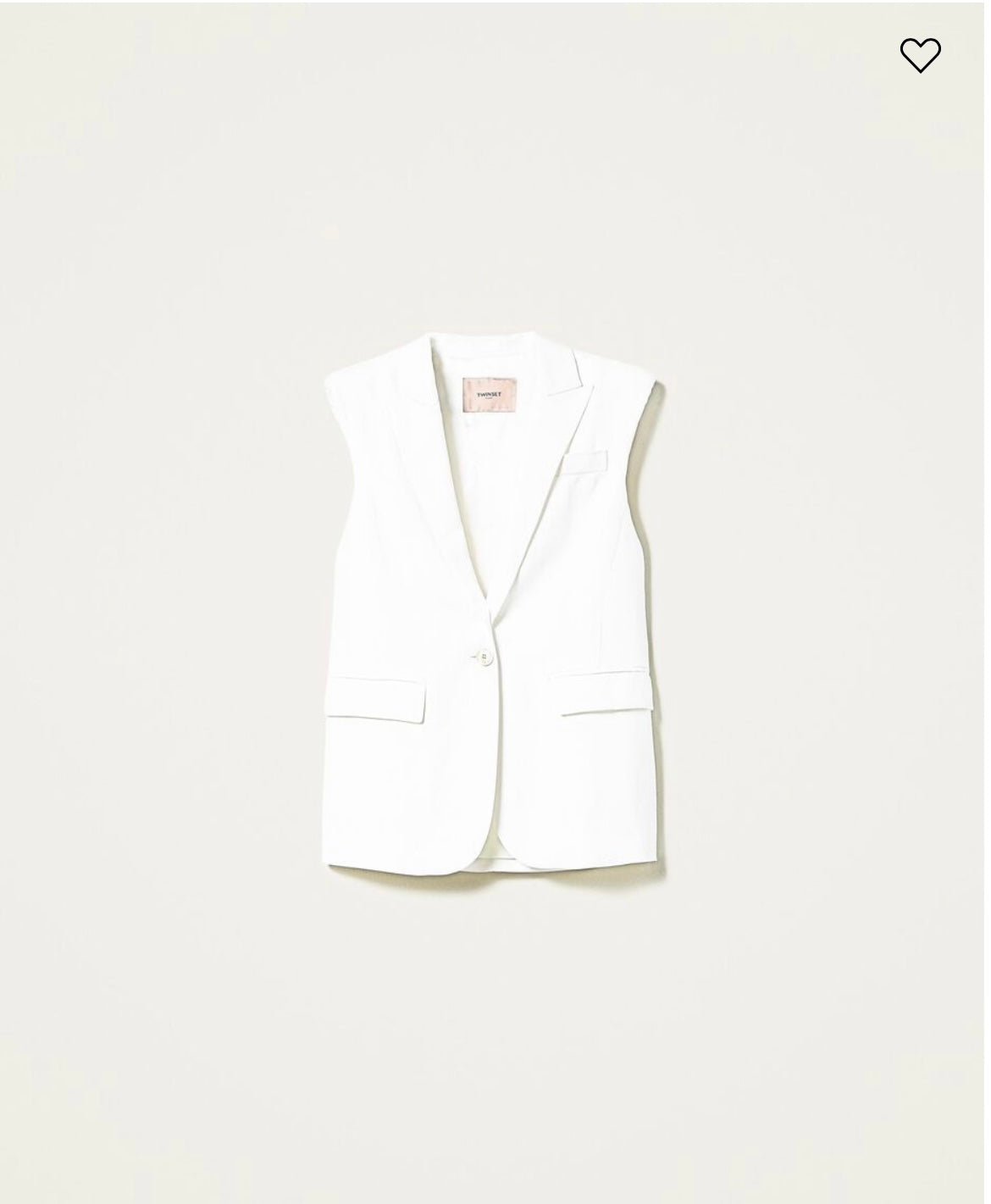 Linen blend twill waistcoat