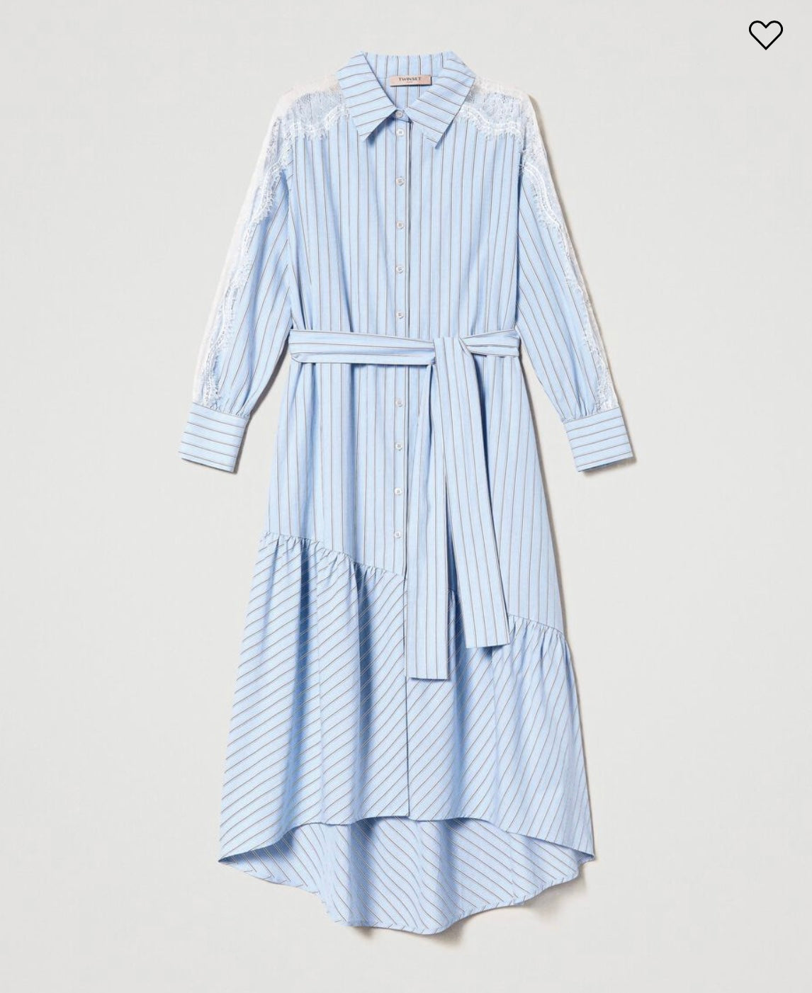 Stripe-print shirt dress