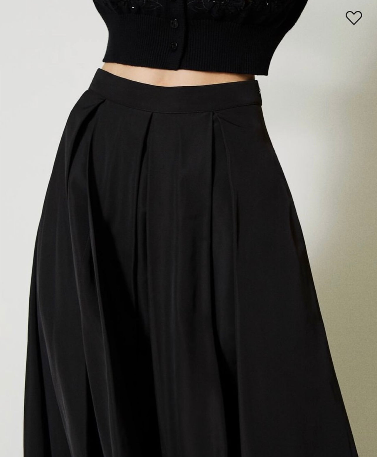 Long taffeta skirt