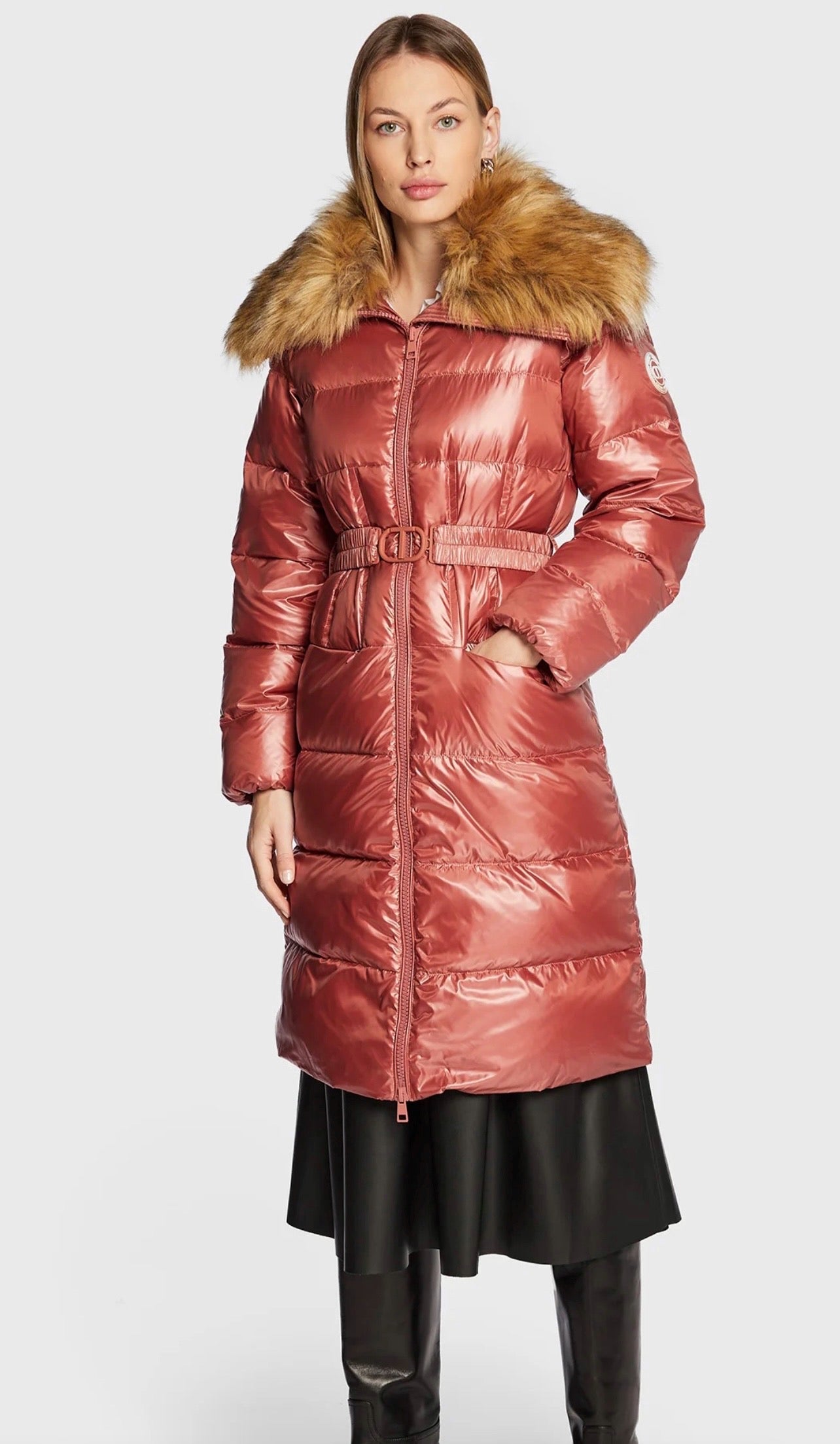 Jacket with fur collar