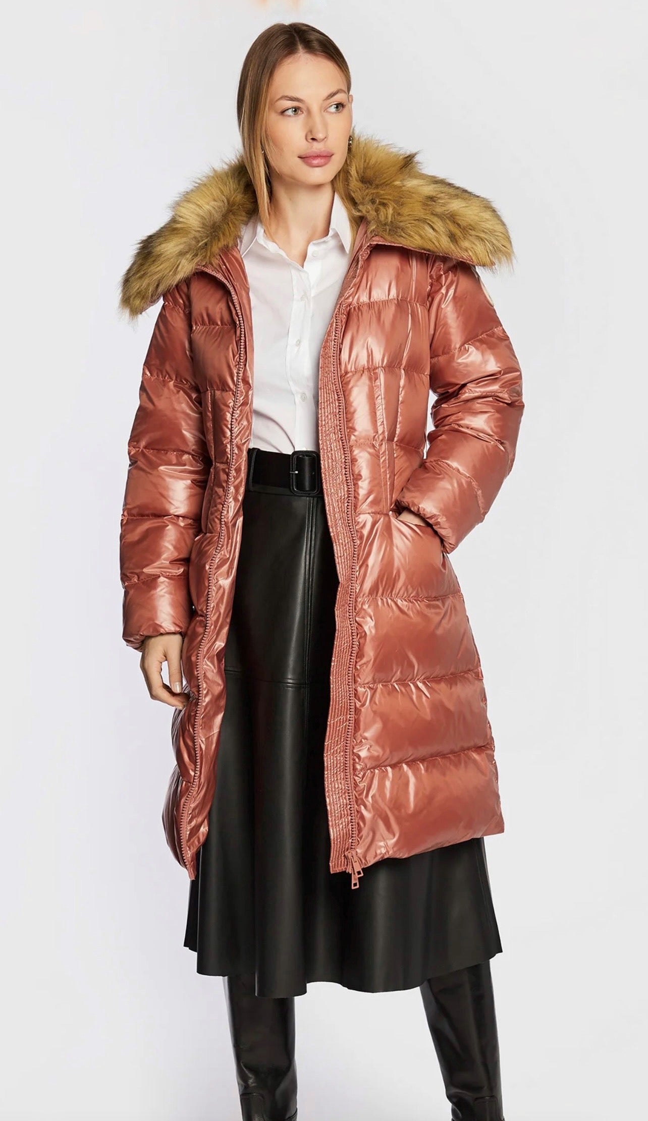 Jacket with fur collar