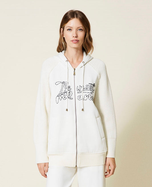 Combined zip sweatshirt