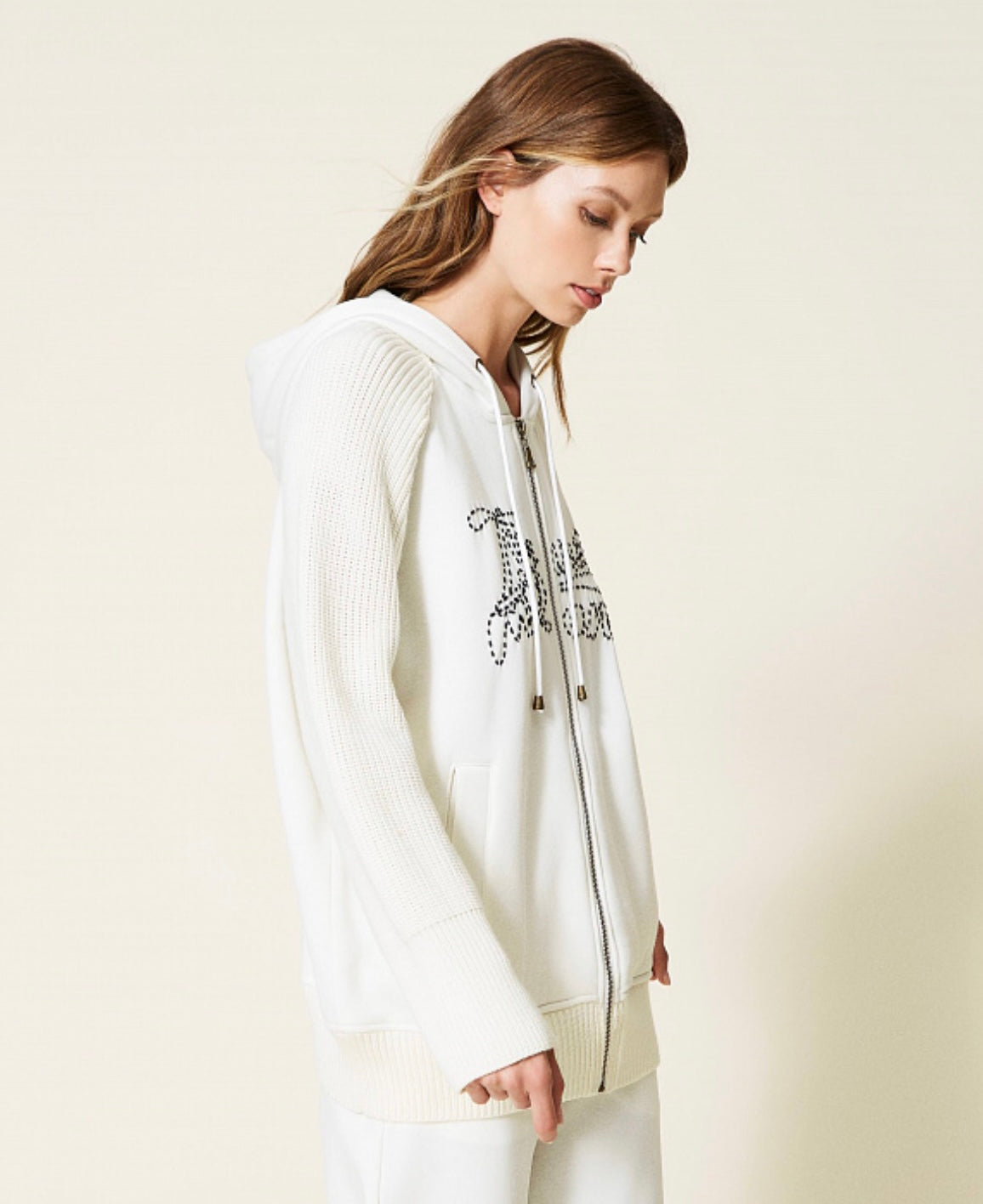 Combined zip sweatshirt