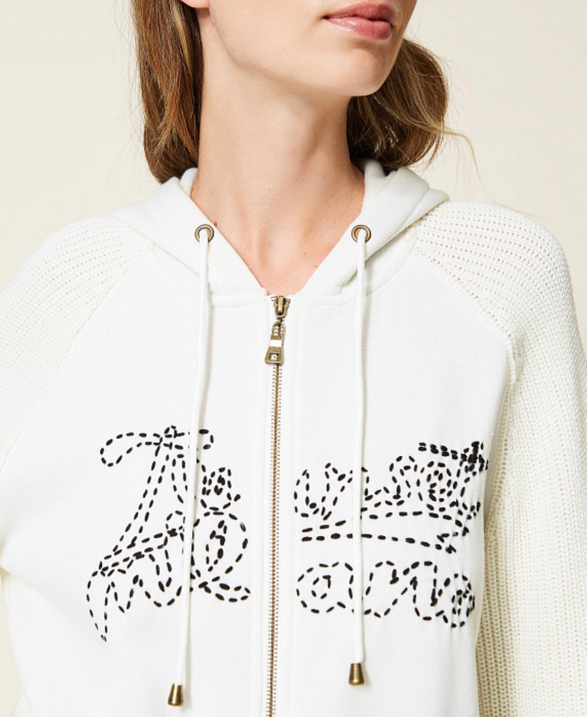Combined zip sweatshirt