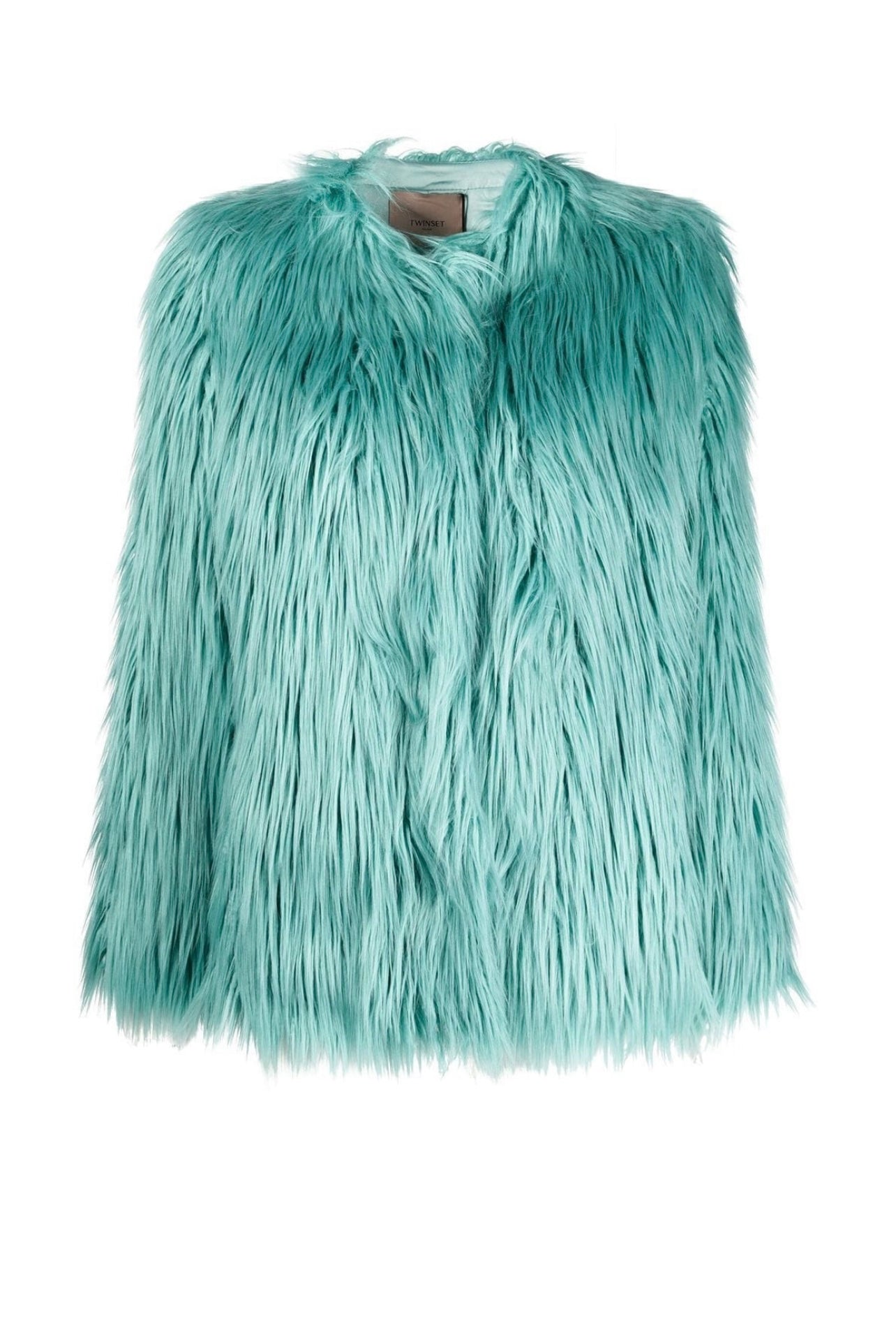 Faux fur pea coat