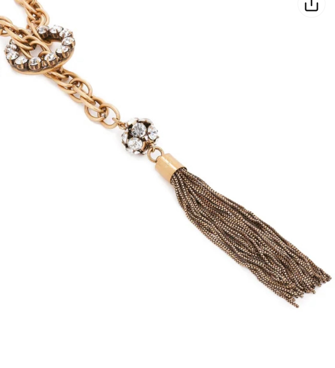 Chain necklace with bezels