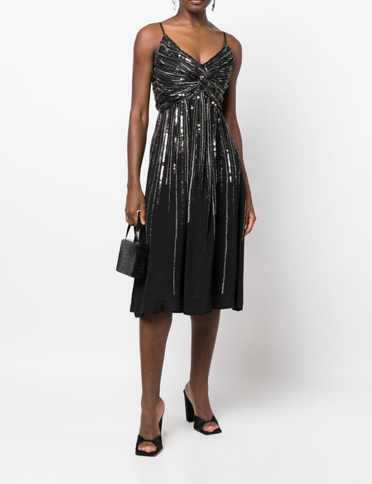 sequin-embellished midi dress