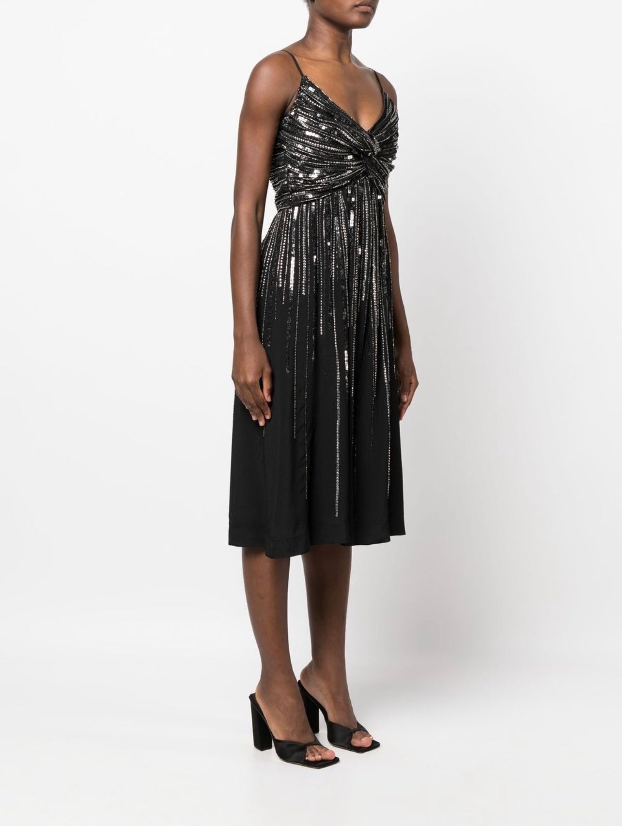 sequin-embellished midi dress