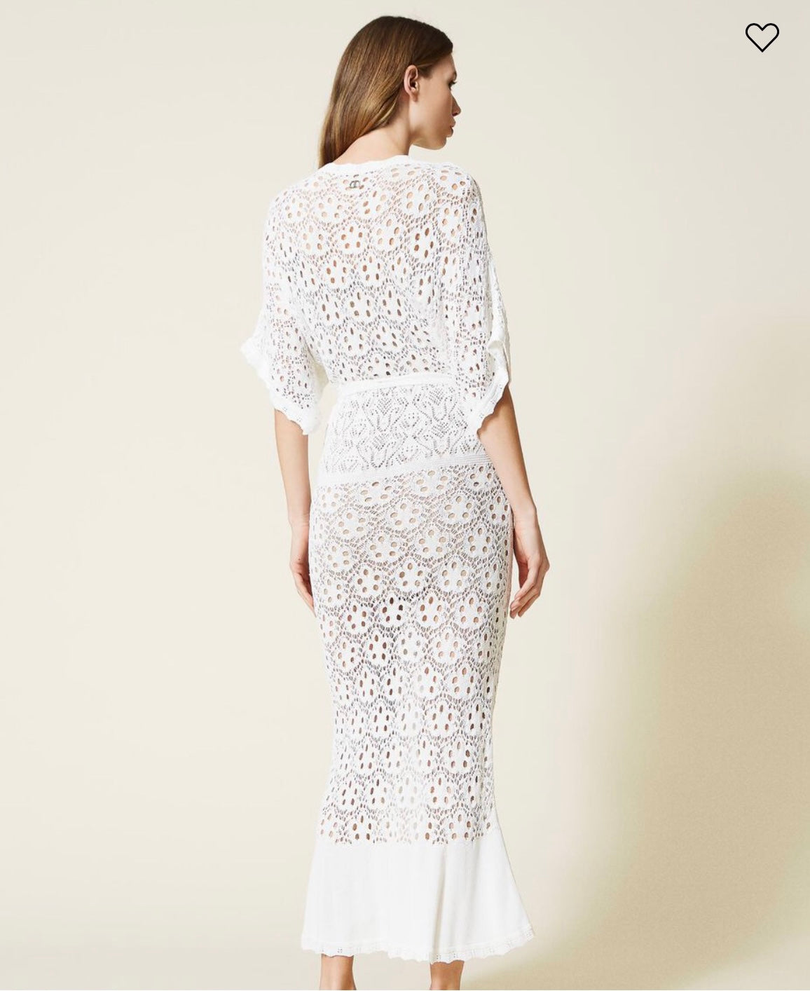 Abito lungo traforato a fiori