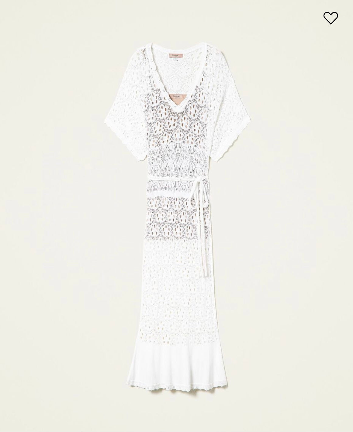 Abito lungo traforato a fiori