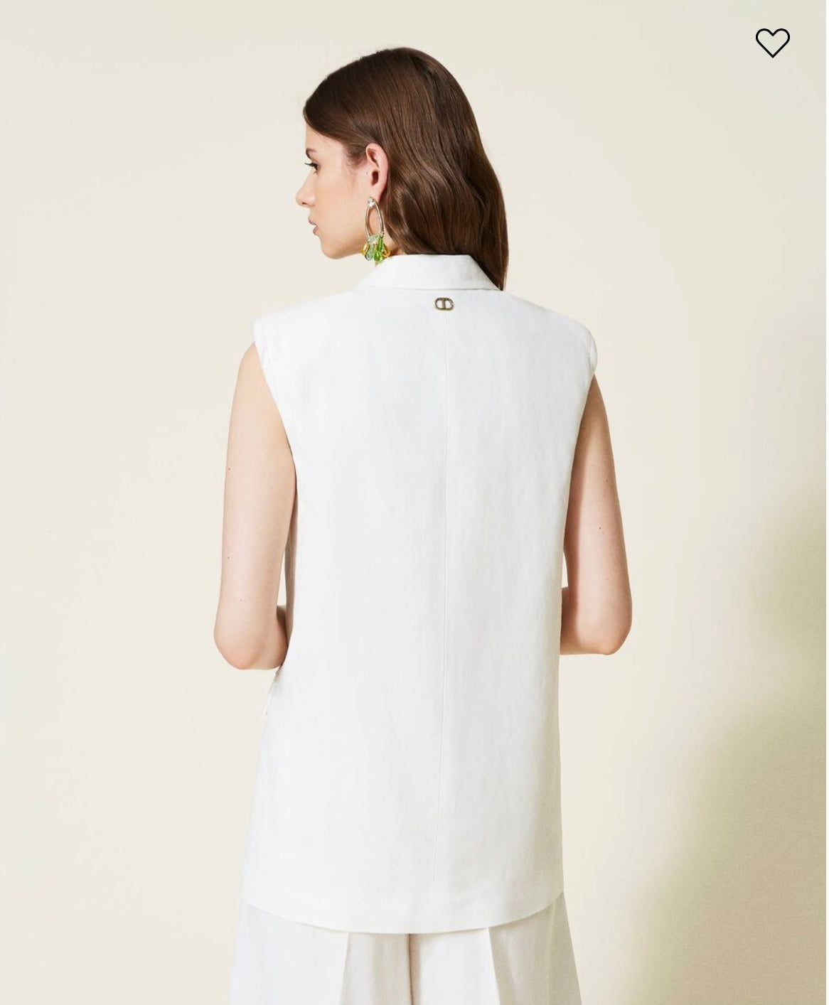 Linen blend twill waistcoat