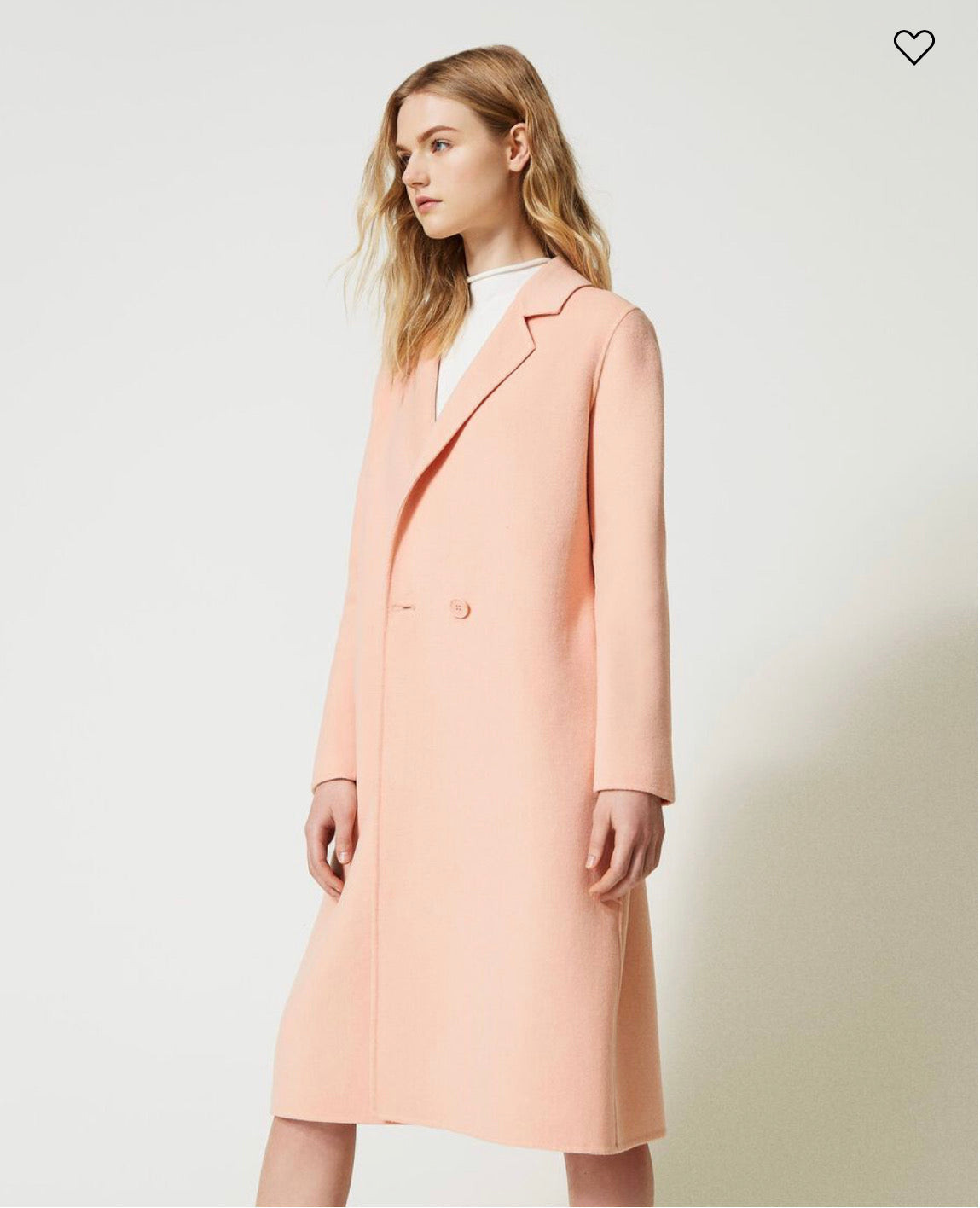 Doubled wool blend cloth coat