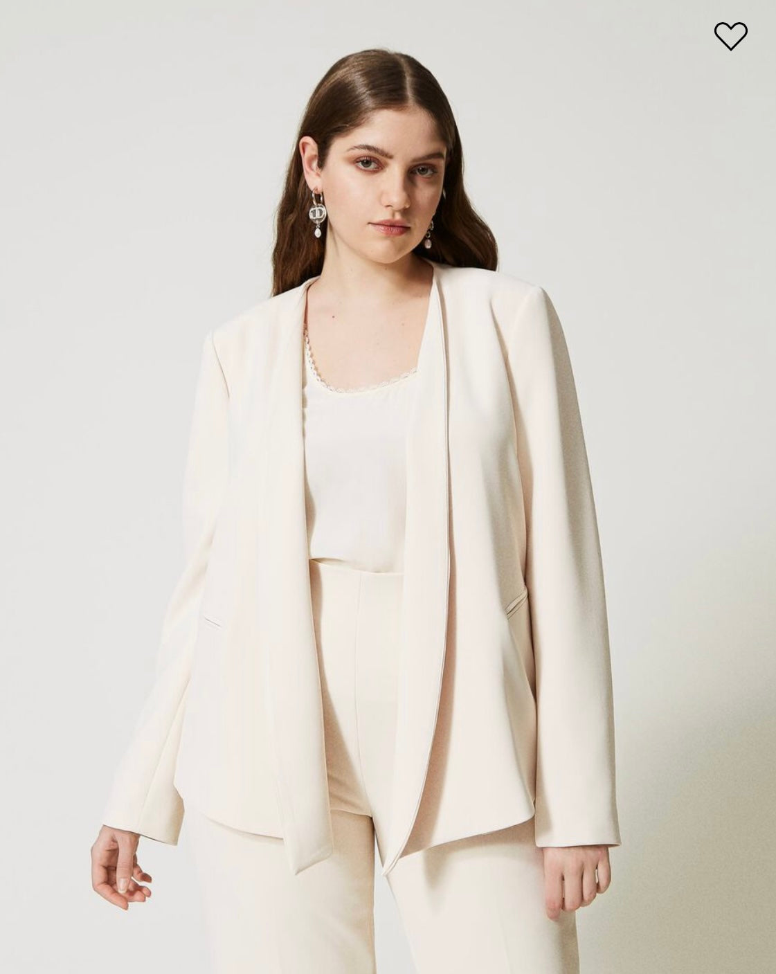 Crêpe cady open blazer
