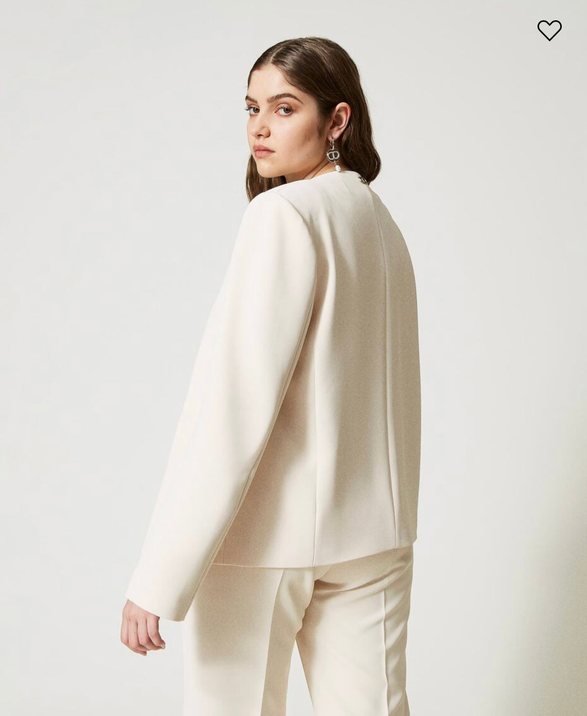 Crêpe cady open blazer