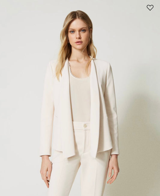 Crêpe cady open blazer