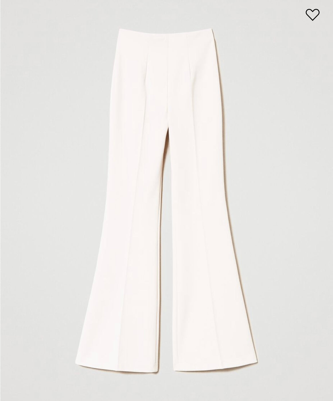 Flared crêpe cady trousers with pleats