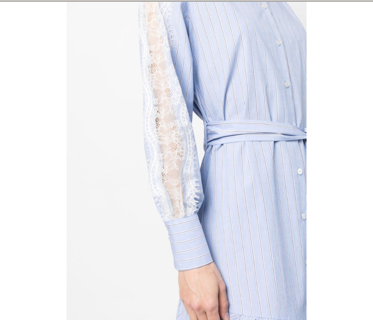 Stripe-print shirt dress