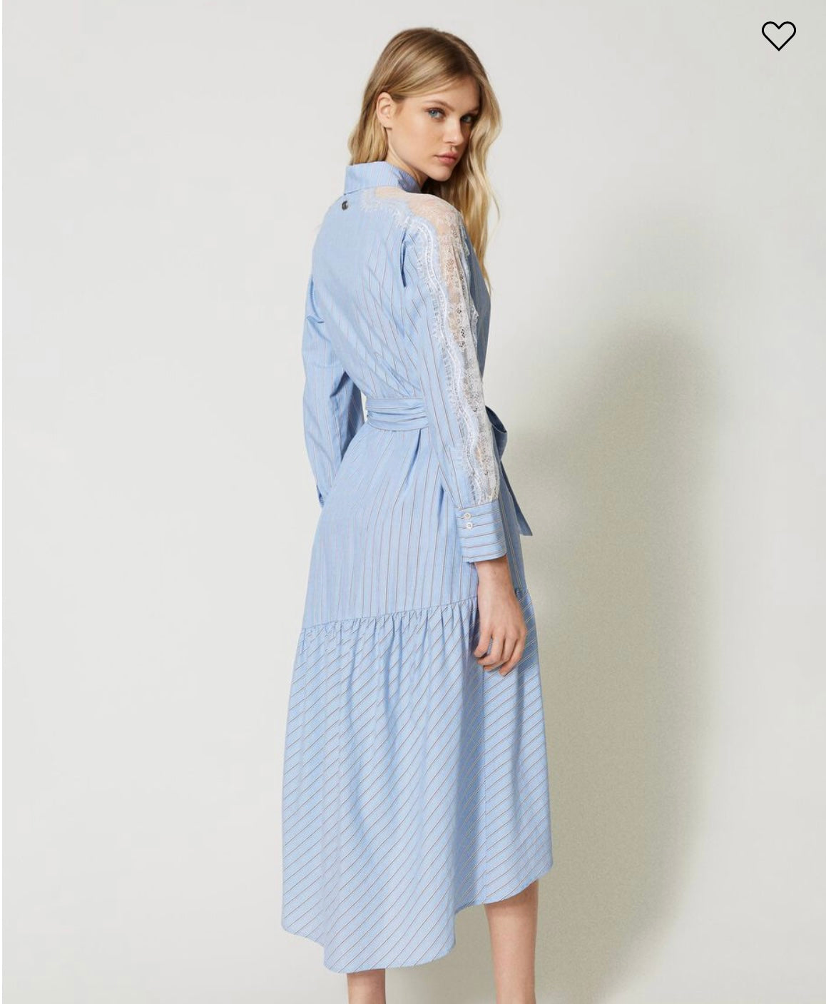 Stripe-print shirt dress