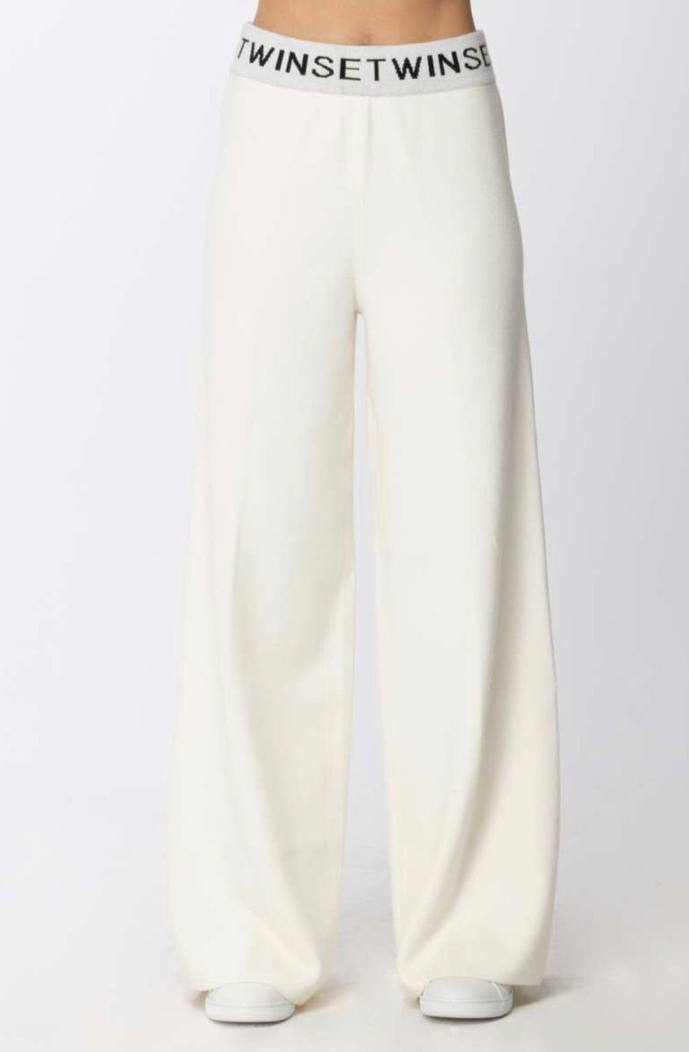 logo-waistband wide-leg track pants