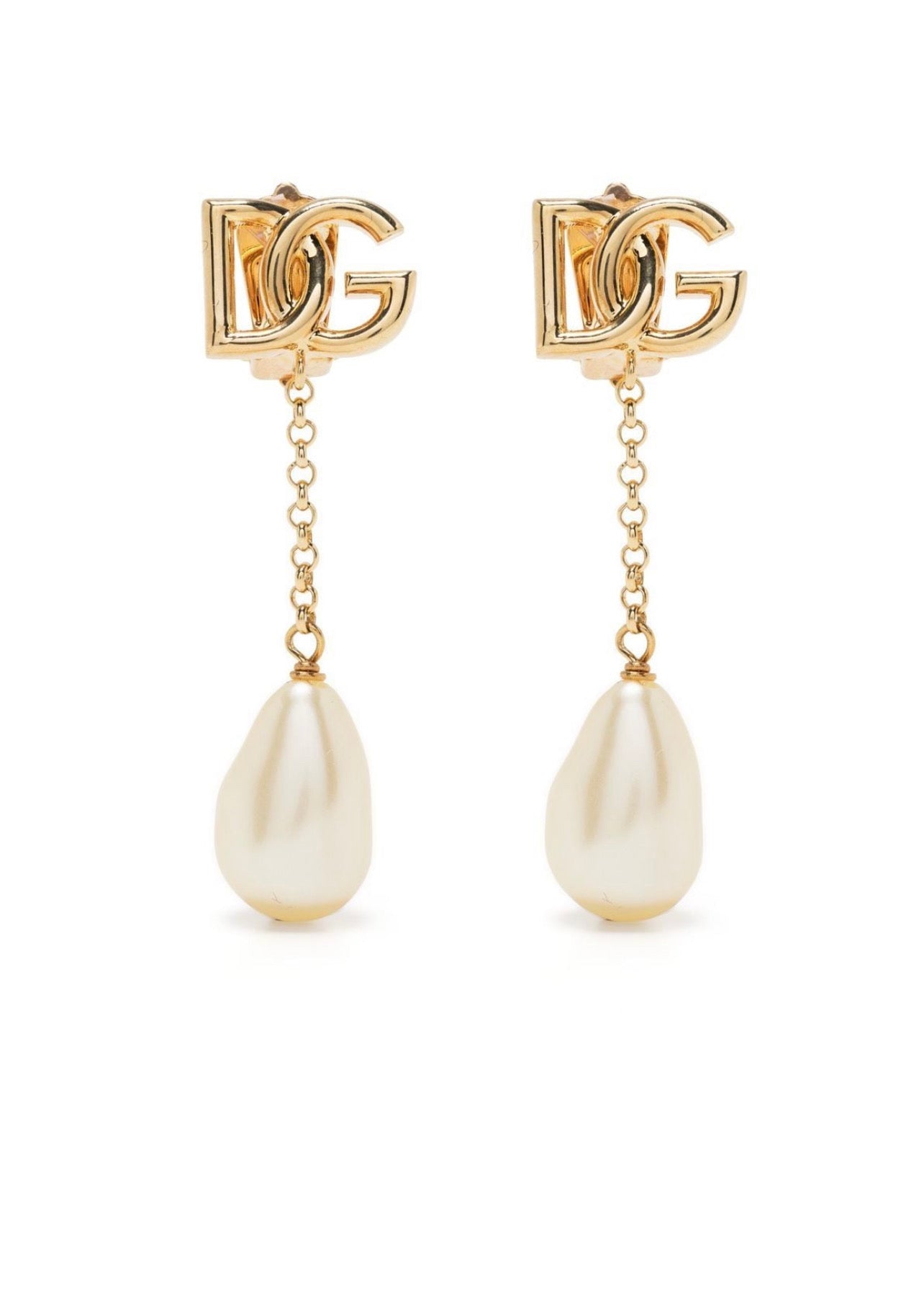 Dolce & Gabbana logo drop earrings