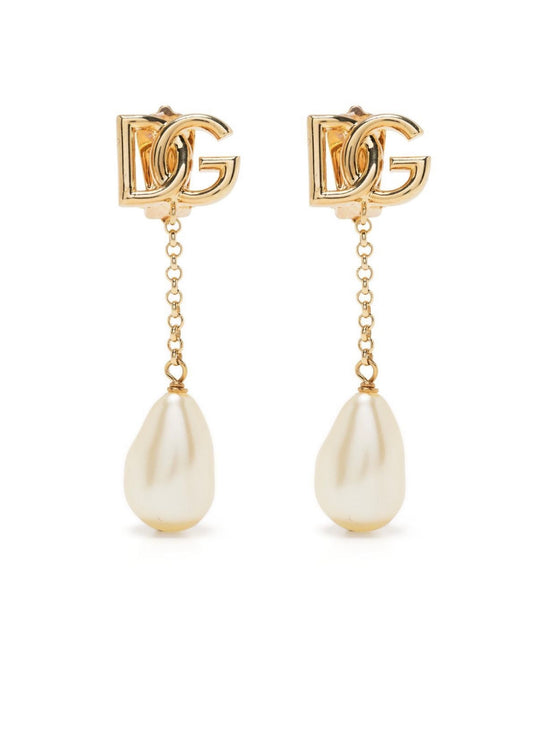 Dolce & Gabbana logo drop earrings